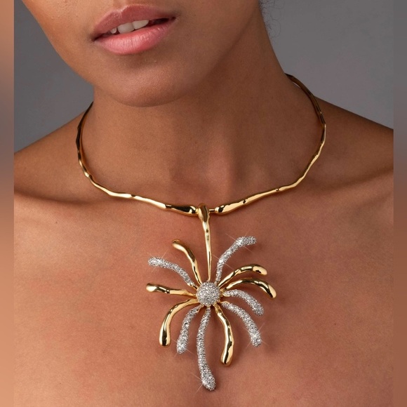 ALEXIS BITTAR Solanales Crystal Sunburst Collar - Picture 1 of 7